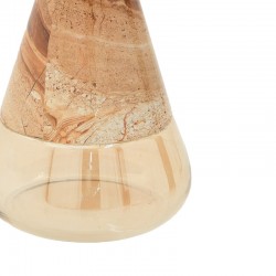 Coffe table Boundar Inart beige-gold metal-glass D50x49cm Coffe table Boundar Inart beige-gold metal-glass D50x49cm
