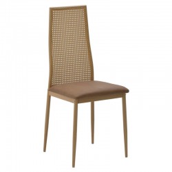 Καρέκλα Lasmipe Inart καφέ pu-rattan 40x49x96εκ