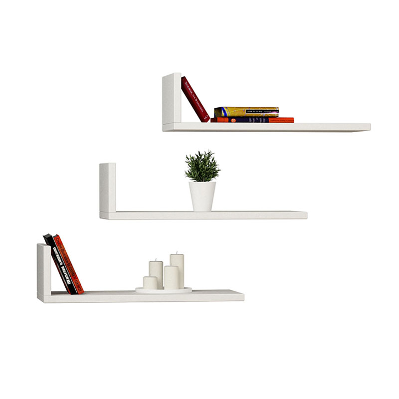 Wall shelves L-Model pakoworld white 50x20x14 Wall shelves L-Model pakoworld white 50x20x14