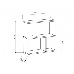 Βοηθητικό τραπέζι Homemania pakoworld χρώμα ανθρακί 60x20x60εκ