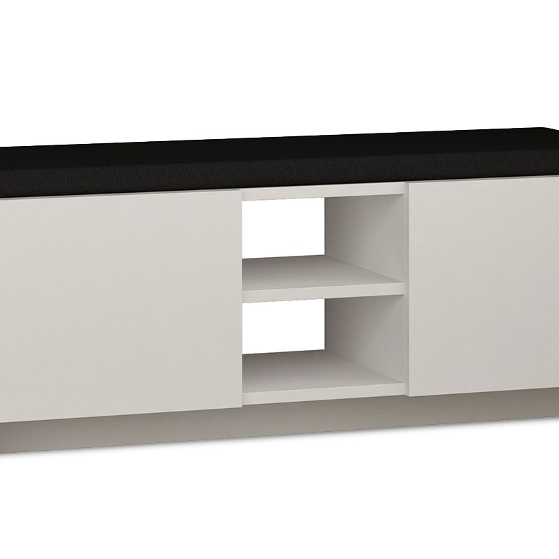 Entrance furniture stool-shoe cabinet Zulla pakoworld 10 pairs white 110x37x43 cm