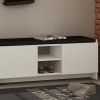 Έπιπλο εισόδου σκαμπό-παπουτσοθήκη ZULLA pakoworld 10 ζεύγων λευκό 110x37x43εκ