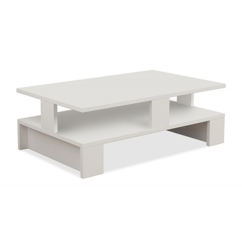 Τραπέζι σαλονιού Mansu pakoworld χρώμα λευκό 80x50x27,5εκ