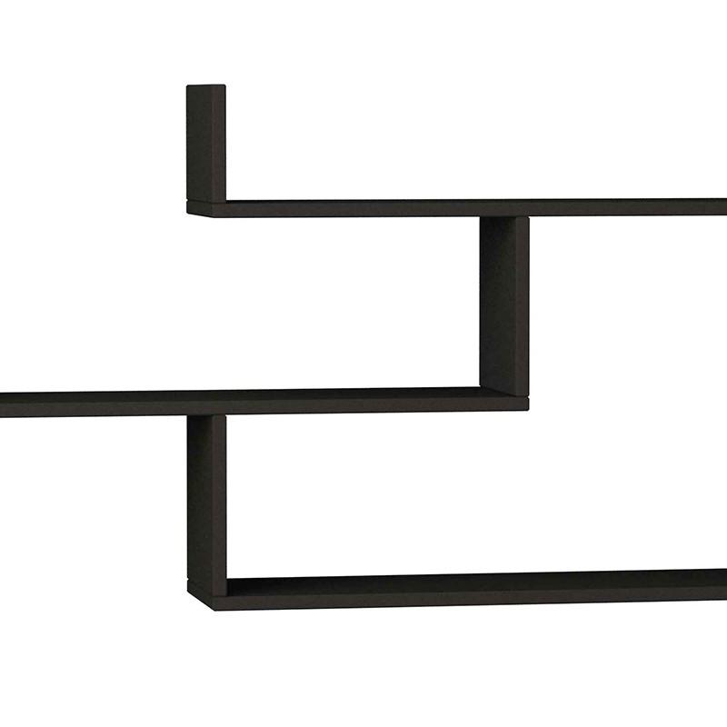 Wall shelf unit Tibet pakoworld anthracite 120x22x67cm