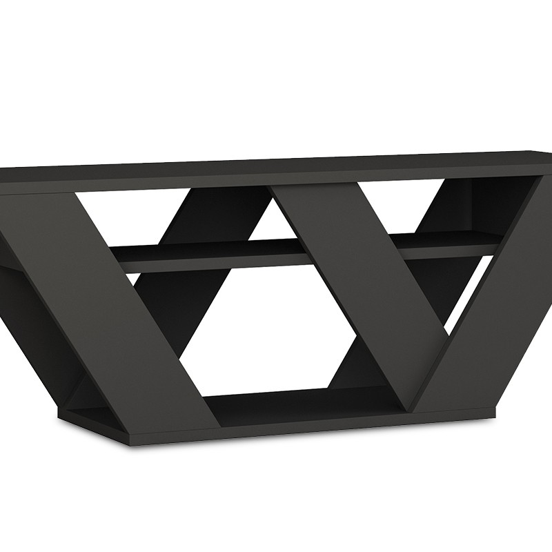 Pipralla pakoworld TV Stand in anthracite color 110x30x40cm