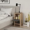 Nightstand Ema pakoworld anthracite color 30x30x55cm