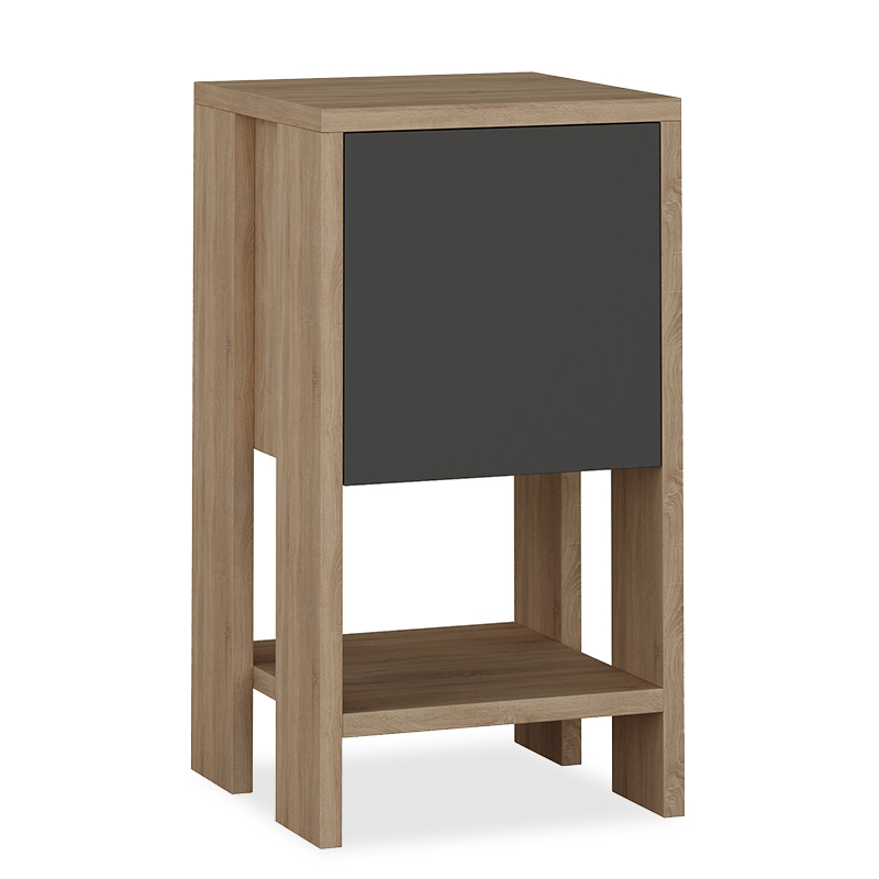 Nightstand Ema pakoworld anthracite color 30x30x55cm Nightstand Ema pakoworld anthracite color 30x30x55cm
