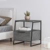 Nightstand Johana pakoworld black-gray antique 45x40x50cm