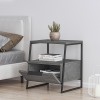 Nightstand Johana pakoworld black-gray antique 45x40x50cm