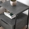 Nightstand Johana pakoworld black-gray antique 45x40x50cm