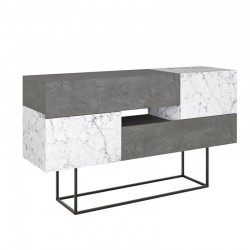 Buffet Roberta pakoworld gray antique-white marble 145x40x82cm Buffet Roberta pakoworld gray antique-white marble 145x40x82cm