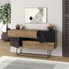 Buffet Roberta pakoworld black-walnut marble 145x40x82cm