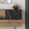Buffet Roberta pakoworld black-walnut marble 145x40x82cm