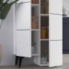 Romane tall Cabinet pakoworld white 62.2x37.4x155.4cm
