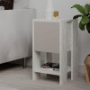 Nightstand Ema pakoworld in white antique-mocha color 30x30x55cm