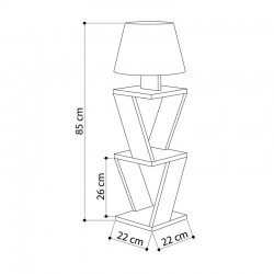 Floor lamp PWL-1231 pakoworld Ε27 mocha-shade brown 22x22x85cm Floor lamp PWL-1231 pakoworld Ε27 mocha-shade brown 22x22x85cm