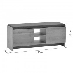 Entrance furniture stool-shoe cabinet Zulla pakoworld 10 pairs sonoma 110x37x46 cm