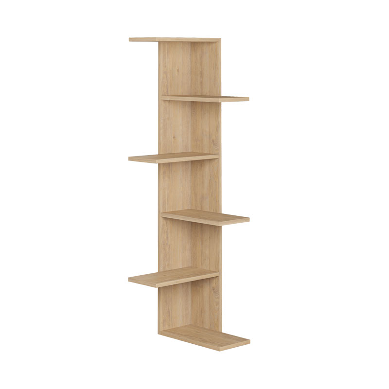 Bookcase corner Saso pakoworld melamine oak 37x37x141cm Bookcase corner Saso pakoworld melamine oak 37x37x141cm