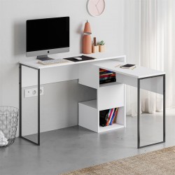 Working foldable desk Badau pakoworld melamine white 110x37x77cm Working foldable desk Badau pakoworld melamine white 110x37x77cm