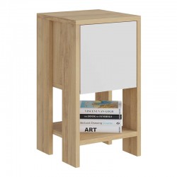 Nightstand Ema pakoworld melamine in natural-white color 30x30x55cm Nightstand Ema pakoworld melamine in natural-white color 30x30x55cm