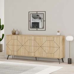Buffet Bufel pakoworld in natural color 181x35x77.4cm Buffet Bufel pakoworld in natural color 181x35x77.4cm