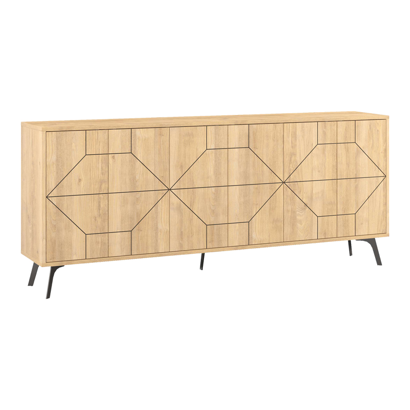 Buffet Bufel pakoworld in natural color 181x35x77.4cm Buffet Bufel pakoworld in natural color 181x35x77.4cm