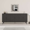 Buffet Dune pakoworld in dark grey color 181x35x77.4cm