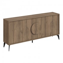 Buffet Gora pakoworld in light walnut color 180x35.6x82cm Buffet Gora pakoworld in light walnut color 180x35.6x82cm