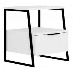 Nightstand Johana pakoworld black-whie 45x40x50cm Nightstand Johana pakoworld black-whie 45x40x50cm