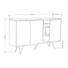 Buffet Clara pakoworld in mocha-anthracite colour 142x35.6x82cm