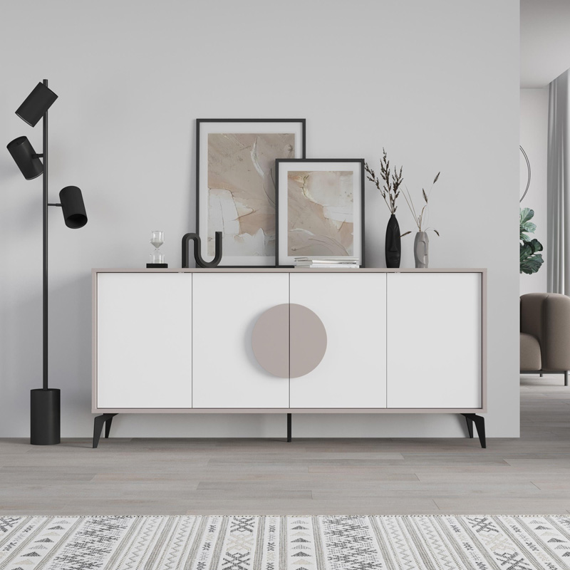 Buffet Gora pakoworld in white-mocha color 180x35.6x82cm