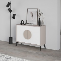 Buffet Gora pakoworld in mocha-white color 110x35.6x82cm Buffet Gora pakoworld in mocha-white color 110x35.6x82cm