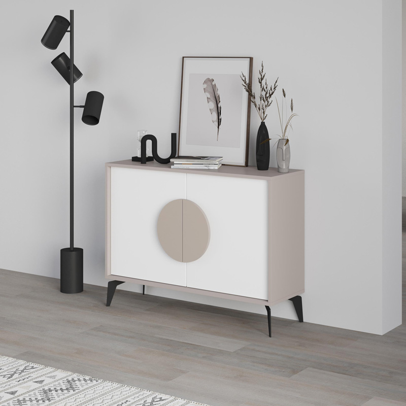 Buffet Gora pakoworld in mocha-white color 110x35.6x82cm