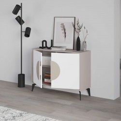 Buffet Gora pakoworld in mocha-white color 110x35.6x82cm Buffet Gora pakoworld in mocha-white color 110x35.6x82cm