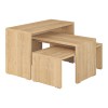 Kantar pakoworld coffee tables set of 3 in natural color 65x30x39cm