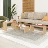Kantar pakoworld coffee tables set of 3 in natural color 65x30x39cm
