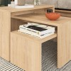Kantar pakoworld coffee tables set of 3 in natural color 65x30x39cm