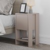 Nightstand Ema pakoworld melamine in light mocha color 30x30x55cm