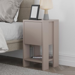 Nightstand Ema pakoworld melamine in light mocha color 30x30x55cm Nightstand Ema pakoworld melamine in light mocha color 30x30x55cm