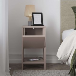 Nightstand Ema pakoworld melamine in light mocha color 30x30x55cm Nightstand Ema pakoworld melamine in light mocha color 30x30x55cm
