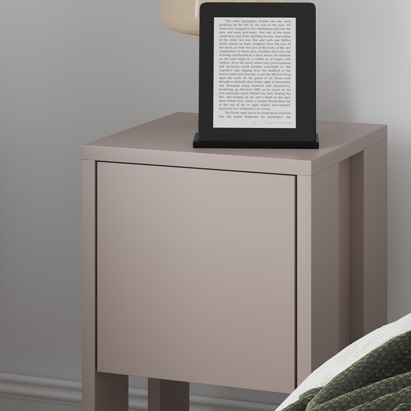 Nightstand Ema pakoworld melamine in light mocha color 30x30x55cm Nightstand Ema pakoworld melamine in light mocha color 30x30x55cm