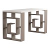 Working Table Labirent pakoworld in white-mocha 140x60x75cm