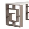 Working Table Labirent pakoworld in white-mocha 140x60x75cm