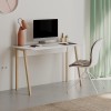 Malia pakoworld study desk in white-natural-mocha color 120x60.5x75cm