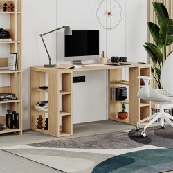 Γραφείο Colmar pakoworld σε oak απόχρωση 140x60x75εκ