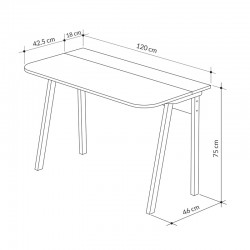 Γραφείο Malia pakoworld σε λευκή-φυσική απόχρωση 120x60.5x75εκ