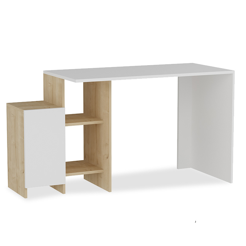 Office desk Kely pakoworld in white-oak color 113x55x74cm