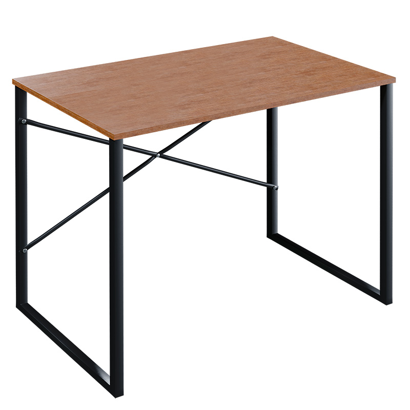 Office desk Zayn pakoworld in black-walnut color 90x60x70εcm