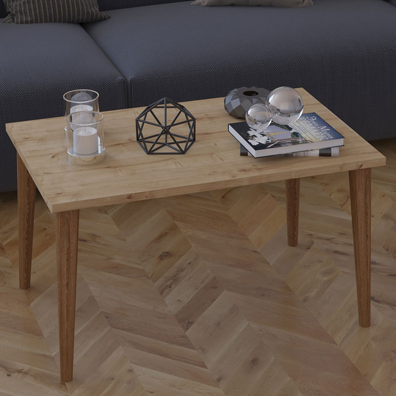 Τραπέζι σαλονιού Zahar pakoworld sonoma-καφέ 72x45x42εκ