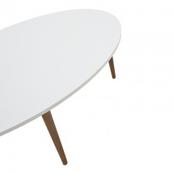 Coffee table Barton pakoworld white-brown 90x45x40cm